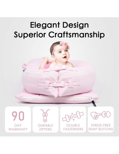 Cubierta de Nido de Bebé MEXXI para Dockatot Deluxe+ Rosa