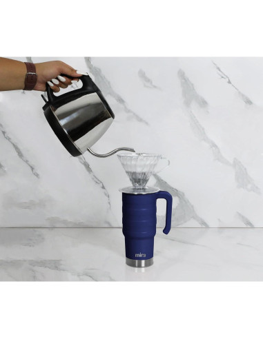 Taza de Viaje Aislada MIRA 24 oz Acero Inoxidable Marino