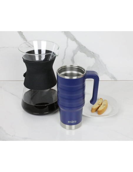 Taza de Viaje Aislada MIRA 24 oz Acero Inoxidable Marino