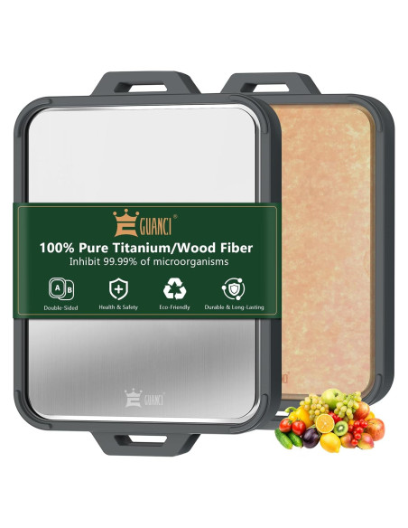 Tabla de Cortar Doble Cara Titanio GUANCI 40.64x27.94 cm