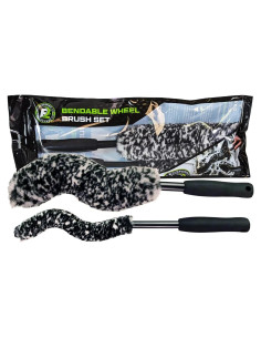 Juego de Cepillos Flexibles ExoForma para Limpiar Llantas - 2 Piezas