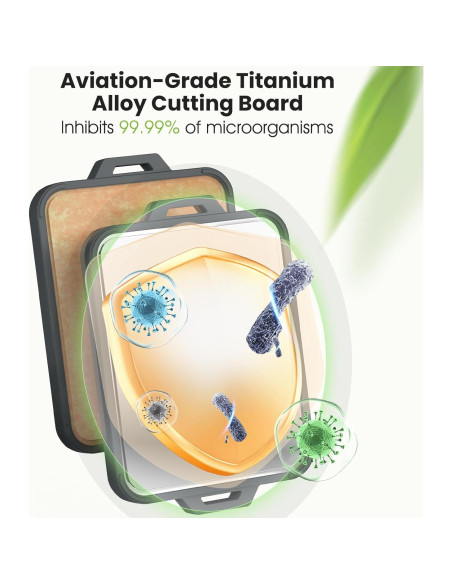 Tabla de Cortar Doble Cara Titanio GUANCI 40.64x27.94 cm