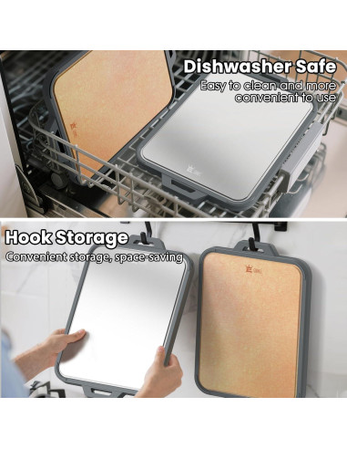 Tabla de Cortar Doble Cara Titanio GUANCI 40.64x27.94 cm