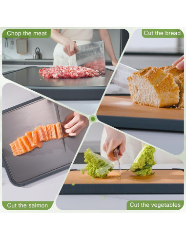 Tabla de Cortar Doble Cara Titanio GUANCI 40.64x27.94 cm