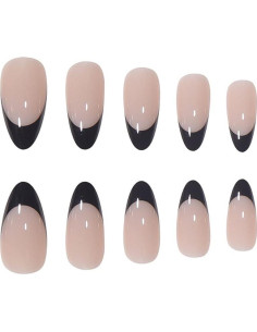 Uñas Postizas Almendras Negras RikView 24 PCS Ecológicas 2