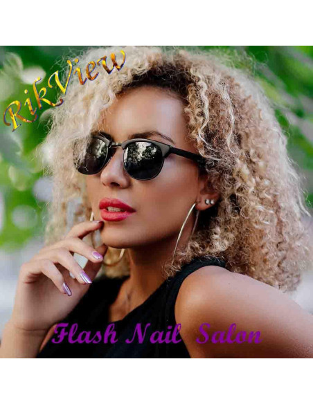 Uñas Postizas Almendras Negras RikView 24 PCS Ecológicas