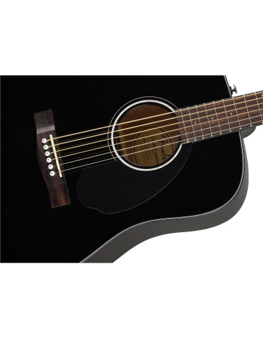 Guitarra Acústica Dreadnought Fender CD-60S Negra con Accesorios