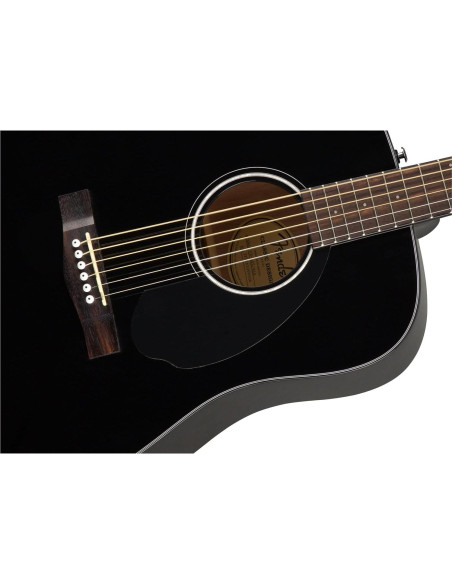 Guitarra Acústica Dreadnought Fender CD-60S Negra con Accesorios