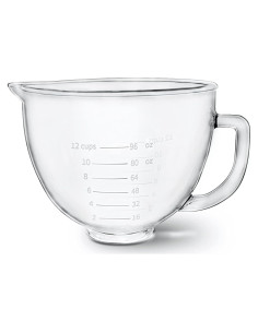 Tazón Mezclador de Vidrio Kitwanda 5 Cuartos para Batidora