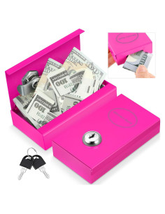 Caja de Metal para Jugadores Reallnaive - Ahorro Portátil Rojo Rosa