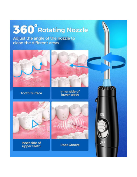 Cepillo de Dientes Eléctrico y Irrigador GLAMORORAL 600ML 10 Modos