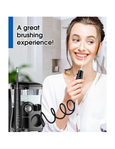 Cepillo de Dientes Eléctrico y Irrigador GLAMORORAL 600ML 10 Modos