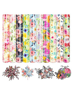 Vinilo HTV Floral 10 Hojas 30.48x25.4 cm HTVSTD