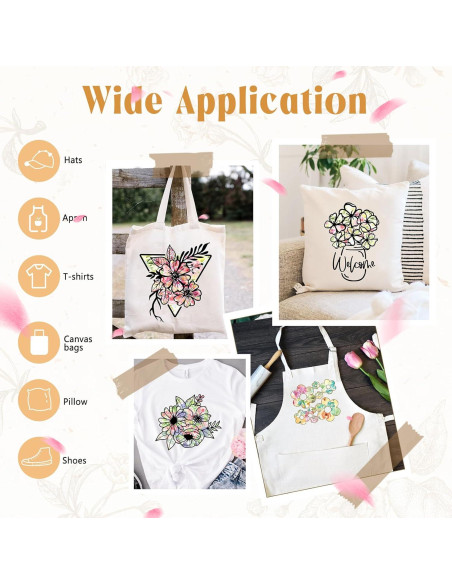 Vinilo HTV Floral 10 Hojas 30.48x25.4 cm HTVSTD