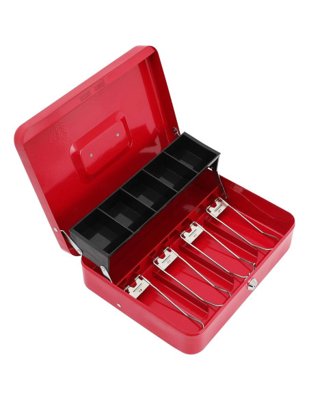 Caja de Dinero xydled con Cerradura de Llave 30x24x9 cm Roja