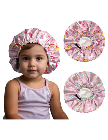 Gorras de Satén para Niños BHAHB - 2 Piezas Ajustables