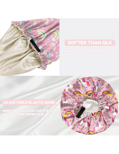 Gorras de Satén para Niños BHAHB - 2 Piezas Ajustables