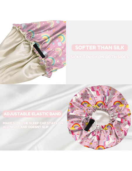 Gorras de Satén para Niños BHAHB - 2 Piezas Ajustables