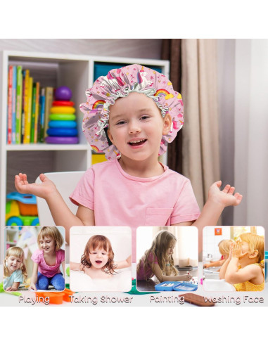 Gorras de Satén para Niños BHAHB - 2 Piezas Ajustables