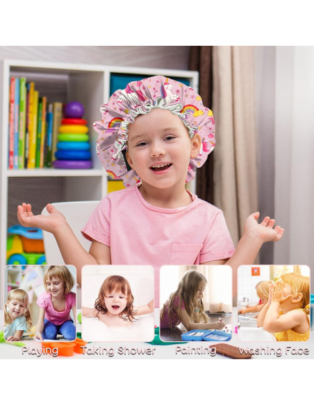 Gorras de Satén para Niños BHAHB - 2 Piezas Ajustables