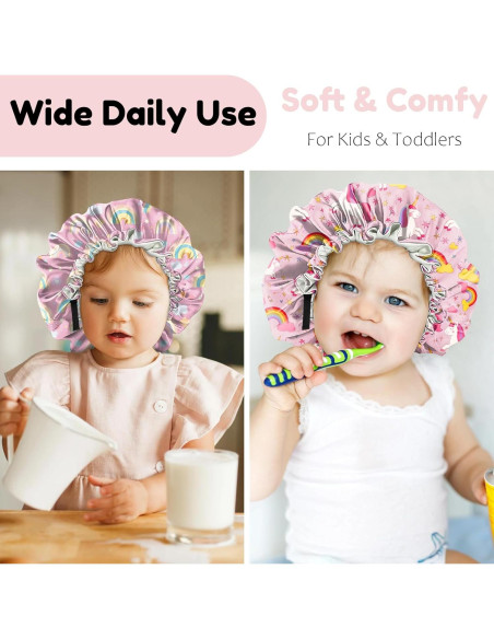 Gorras de Satén para Niños BHAHB - 2 Piezas Ajustables