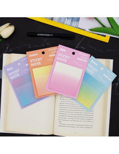 Notas Adhesivas Transparentes PARTSPOWER 8x8 cm Gradiente 50 Hojas