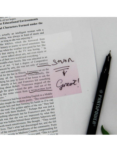 Notas Adhesivas Transparentes PARTSPOWER 8x8 cm Gradiente 50 Hojas