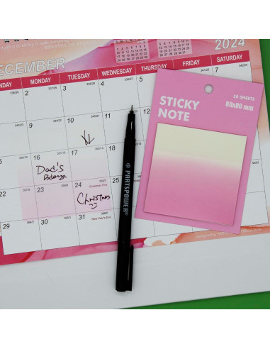 Notas Adhesivas Transparentes PARTSPOWER 8x8 cm Gradiente 50 Hojas