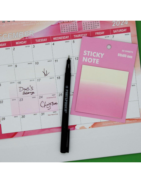 Notas Adhesivas Transparentes PARTSPOWER 8x8 cm Gradiente 50 Hojas