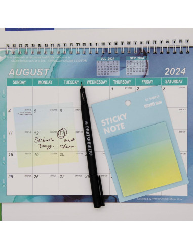 Notas Adhesivas Transparentes PARTSPOWER 8x8 cm Gradiente 50 Hojas