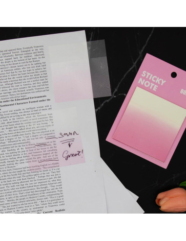 Notas Adhesivas Transparentes PARTSPOWER 8x8 cm Gradiente 50 Hojas