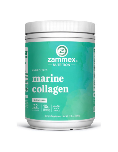 Colágeno Marino Zammex 320g - Pétidos Sin Sabor para Piel y Articulaciones