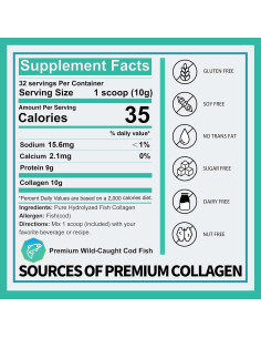 Colágeno Marino Zammex 320g - Pétidos Sin Sabor para Piel y Articulaciones 2