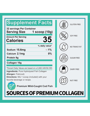 Colágeno Marino Zammex 320g - Pétidos Sin Sabor para Piel y Articulaciones