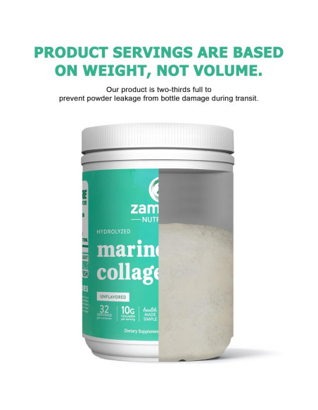 Colágeno Marino Zammex 320g - Pétidos Sin Sabor para Piel y Articulaciones