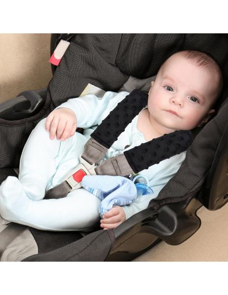 Cubiertas de Cinturón de Asiento para Bebés LW0009 - Suave Franela y Malla