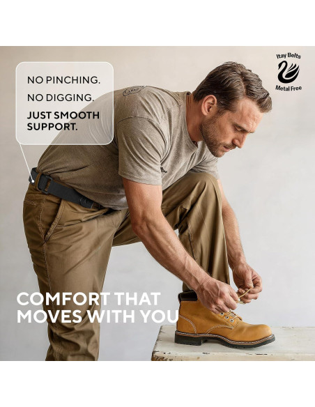 Cinturón Elástico Sin Hebilla para Hombres 61-86 cm