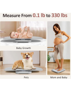 Báscula Digital Multifuncional Grownsy para Bebés y Mascotas 150 kg 2