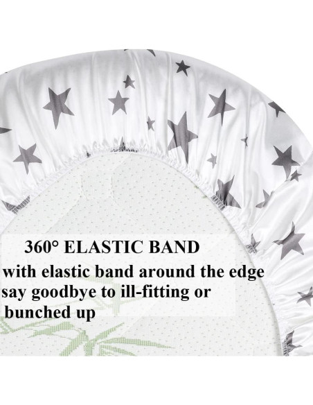 Juego de Sábanas para Cuna 2 Piezas Tcmyyund Satinado 43x81 cm