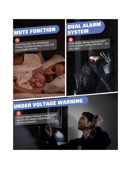 Caja Fuerte Biométrica Kavey 2.0 Pies Cúbicos con Alarma