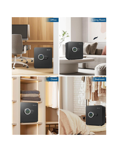 Caja Fuerte Biométrica Kavey 2.0 Pies Cúbicos con Alarma