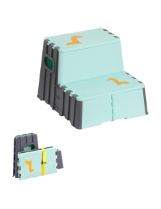 Escalera Plegable Antideslizante DIJIAMEIYA 2 Pasos Azul