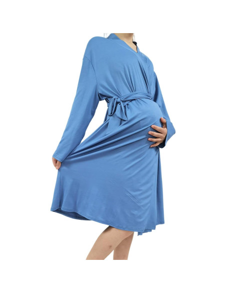 Bata de Maternidad QTECLOR con Manta y Diadema para Mujeres