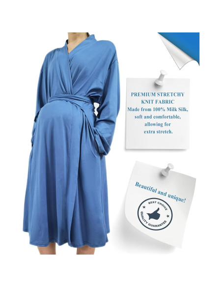 Bata de Maternidad QTECLOR con Manta y Diadema para Mujeres