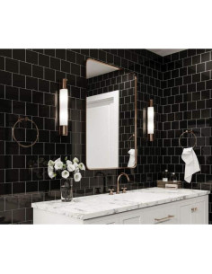 Azulejo Cerámico Brillante Tenedos 10.8x10.8 cm Negro - Caja 10 Pzas 2