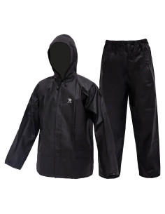 Traje de Lluvia Ultra-Ligero RainRider XX-Large Negro Impermeable