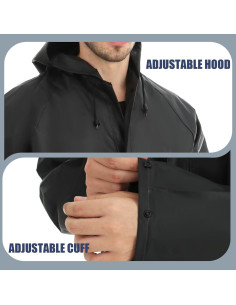 Traje de Lluvia Ultra-Ligero RainRider XX-Large Negro Impermeable 2