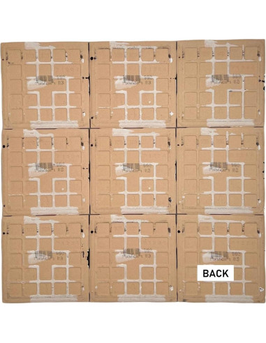 Azulejo Cerámico Brillante Tenedos 10.8x10.8 cm Negro - Caja 10 Pzas