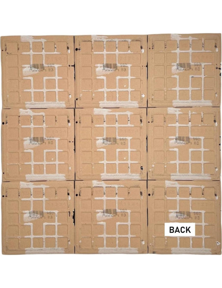 Azulejo Cerámico Brillante Tenedos 10.8x10.8 cm Negro - Caja 10 Pzas