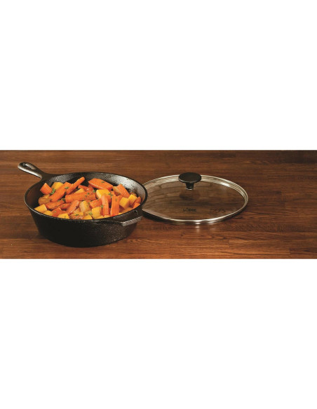 Tapa de vidrio templado Lodge GC10, 26 cm, apta lavavajillas